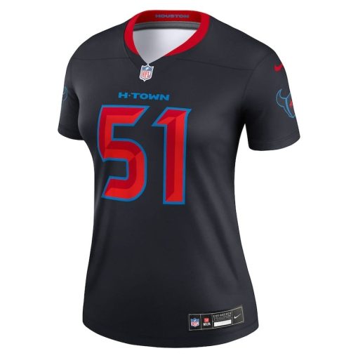 Will Anderson Jr. Houston Texans Nike Women’s Alternate Legend Player Performance Top – Navy - Image 2