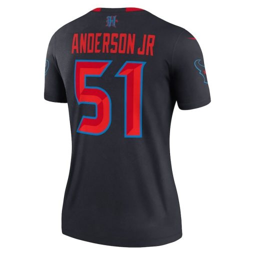 Will Anderson Jr. Houston Texans Nike Women’s Alternate Legend Player Performance Top – Navy - Image 3