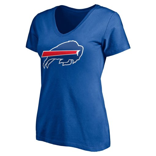 Buffalo Bills Women’s Team Authentic Personalized Name & Number V-Neck T-Shirt – Royal - Image 2
