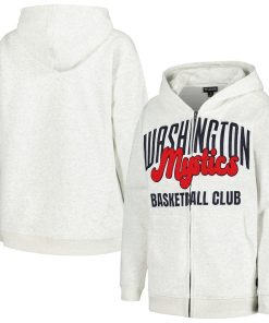 Washington Mystics The Wild Collective Women's Washed Full-Zip Hoodie – Heather Gray