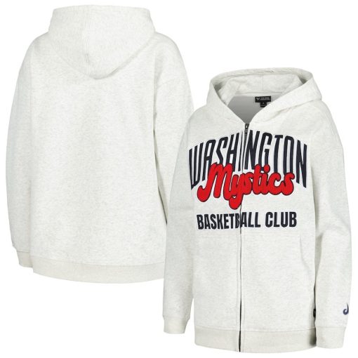 Washington Mystics The Wild Collective Women's Washed Full-Zip Hoodie – Heather Gray