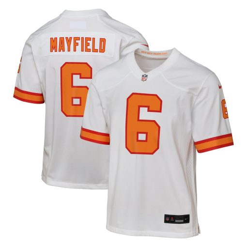 Baker Mayfield ’76 Tampa Bay Buccaneers Youth  Game Jersey – White