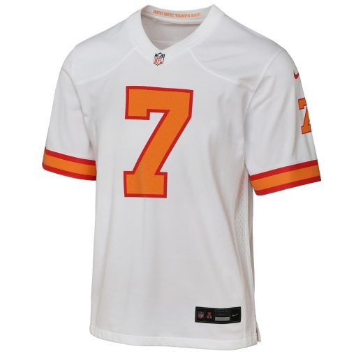 Bucky Irving ’76 Tampa Bay Buccaneers Youth  Game Jersey – White - Image 2