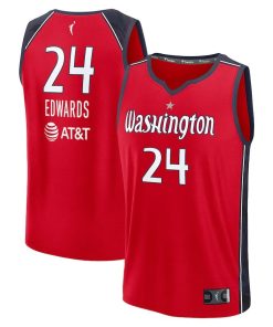 Aaliyah Edwards Washington Mystics Fanatics Youth Explorer Edition Fast Break Replica Jersey – Red