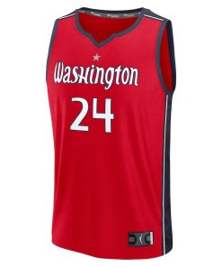 Alternative view of Aaliyah Edwards Washington Mystics Fanatics Youth Explorer Edition Fast Break Replica Jersey – Red