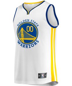 Alternative view of Golden State Warriors Fanatics Youth Fast Break Replica Custom Jersey – Association Edition – White