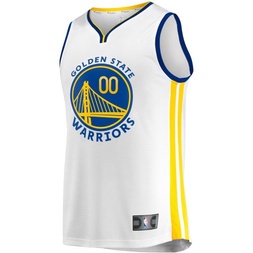 Golden State Warriors Fanatics Youth Fast Break Replica Custom Jersey – Association Edition – White - Image 2