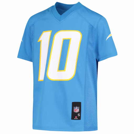 Justin Herbert Los Angeles Chargers Youth Replica Player Jersey – Powder Blue - Image 2
