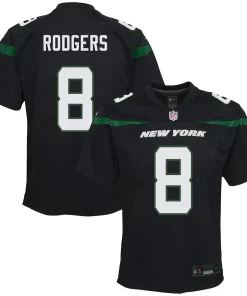 Aaron Rodgers New York Jets Nike Youth Game Jersey – Black