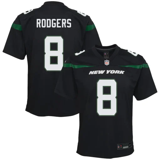 Aaron Rodgers New York Jets Nike Youth Game Jersey – Black