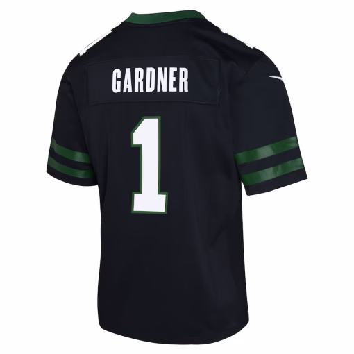 Ahmad Sauce Gardner New York Jets Nike Youth Alternate Game Jersey – Legacy Black - Image 2
