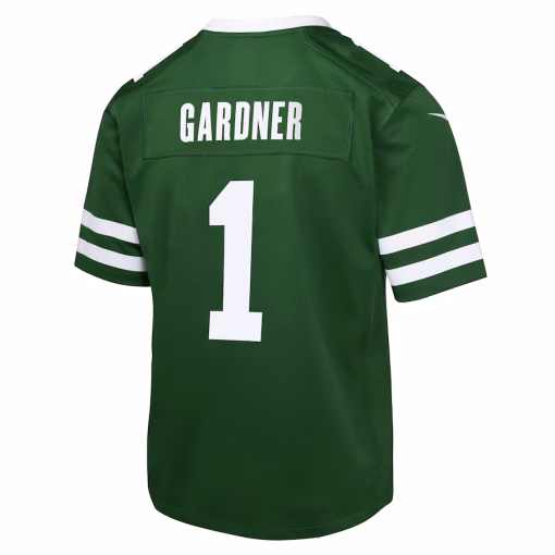 Ahmad Sauce Gardner New York Jets Nike Youth Game Jersey – Legacy Green - Image 2
