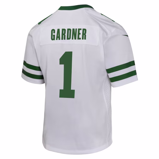 Ahmad Sauce Gardner New York Jets Nike Youth Game Jersey – Legacy White - Image 2