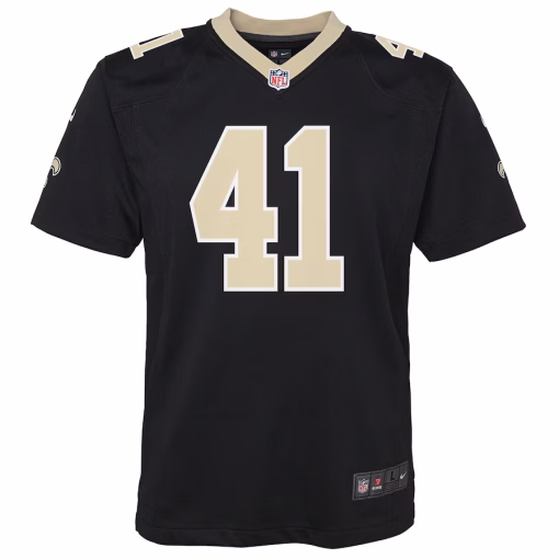 Alvin Kamara New Orleans Saints Nike Youth Game Jersey – Black - Image 2