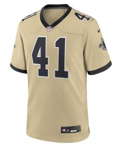 Alternative view of Alvin Kamara New Orleans Saints Nike Youth Gameday Golds Alternate Game Player Jersey – Gold