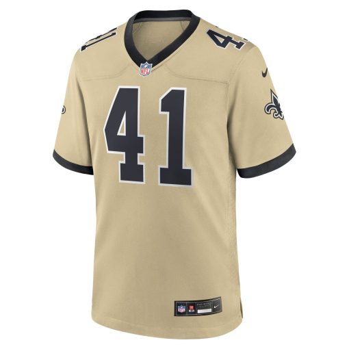 Alvin Kamara New Orleans Saints Nike Youth Gameday Golds Alternate Game Player Jersey – Gold - Image 2