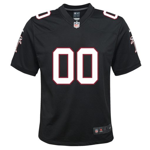 Atlanta Falcons Nike Youth Throwback Custom Game Jersey – Black - Image 2