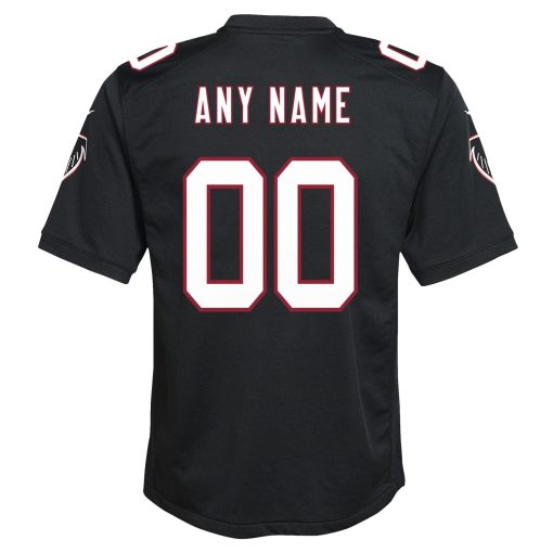Atlanta Falcons Nike Youth Throwback Custom Game Jersey – Black - Image 3