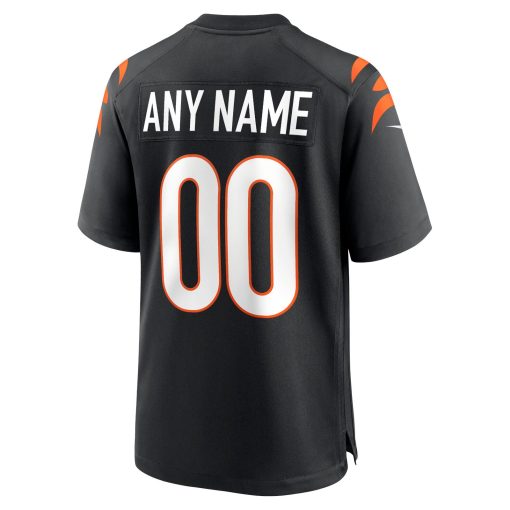 Cincinnati Bengals Nike Youth Logo Game Custom Jersey – Black - Image 3