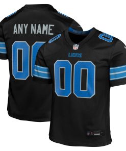 Detroit Lions Nike Youth Alternate Custom Game Jersey – Black