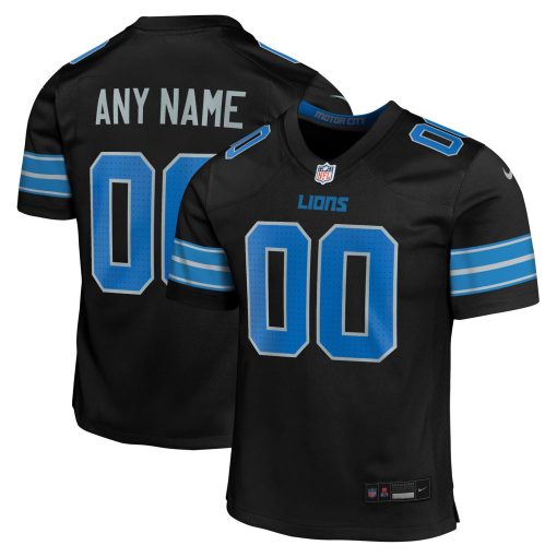 Detroit Lions Nike Youth Alternate Custom Game Jersey – Black
