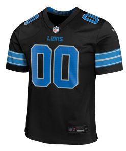 Alternative view of Detroit Lions Nike Youth Alternate Custom Game Jersey – Black