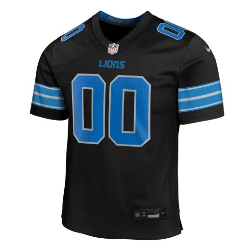 Detroit Lions Nike Youth Alternate Custom Game Jersey – Black - Image 2