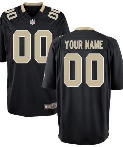 New Orleans Saints Nike Youth Custom Game Jersey – Black