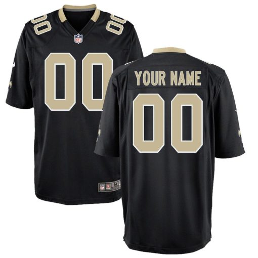 New Orleans Saints Nike Youth Custom Game Jersey – Black