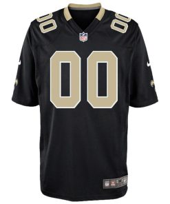 Alternative view of New Orleans Saints Nike Youth Custom Game Jersey – Black