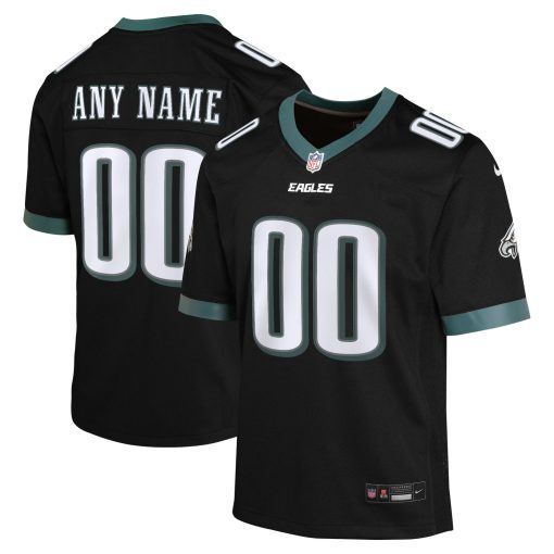 Philadelphia Eagles Nike Youth Alternate Custom Game Jersey – Black