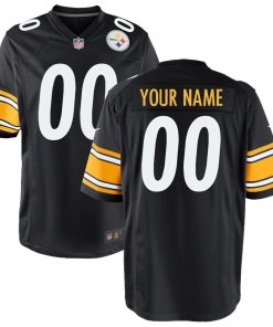 Pittsburgh Steelers Nike Youth Custom Game Jersey – Black