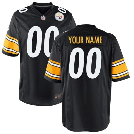 Pittsburgh Steelers Nike Youth Custom Game Jersey – Black