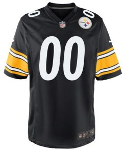 Alternative view of Pittsburgh Steelers Nike Youth Custom Game Jersey – Black