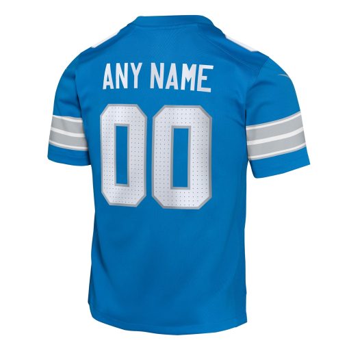 Detroit Lions Nike Youth Custom Game Jersey – Blue - Image 3