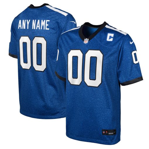 Indianapolis Colts Nike Youth Indiana Nights Alternate Custom Game Jersey – Blue