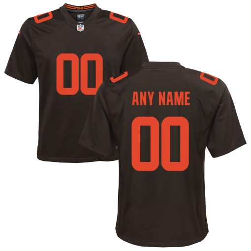 Cleveland Browns Nike Youth Alternate Custom Game Jersey – Brown