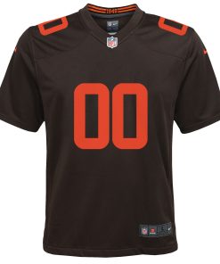 Alternative view of Cleveland Browns Nike Youth Alternate Custom Game Jersey – Brown
