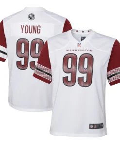 Chase Young Washington Commanders Nike Youth Game Jersey – White