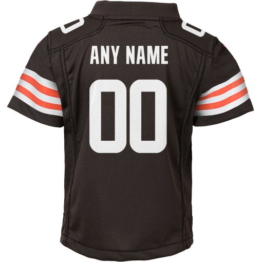 Nike Cleveland Browns Youth Custom Game Jersey – Brown - Image 3