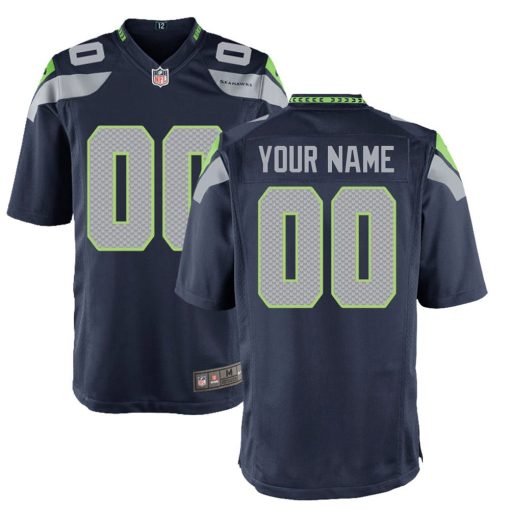 Seattle Seahawks Nike Youth Custom Game Jersey – College Navy