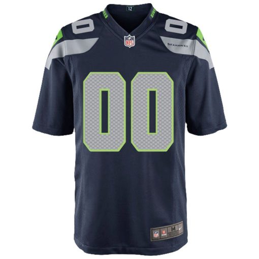 Seattle Seahawks Nike Youth Custom Game Jersey – College Navy - Image 2