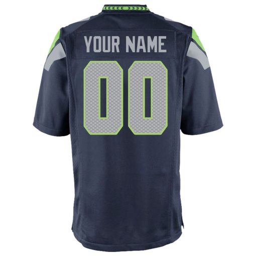 Seattle Seahawks Nike Youth Custom Game Jersey – College Navy - Image 3