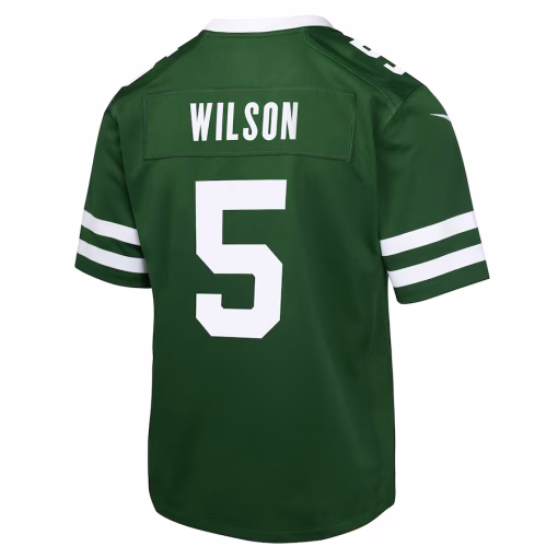Garrett Wilson New York Jets Nike Youth Game Jersey – Legacy Green - Image 2
