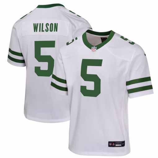 Garrett Wilson New York Jets Nike Youth Game Jersey – Legacy White