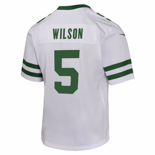 Garrett Wilson New York Jets Nike Youth Game Jersey – Legacy White - Image 2