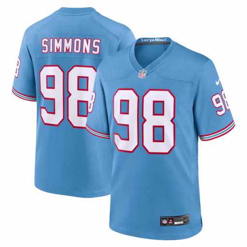 Jeffery Simmons Tennessee Titans Nike Youth Game Jersey – Light Blue