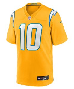 Alternative view of Justin Herbert Los Angeles Chargers Nike Youth Alternate Charger Power Game Player Jersey – Gold