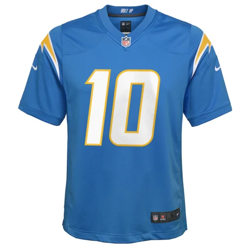 Justin Herbert Los Angeles Chargers Nike Youth Game Jersey – Powder Blue - Image 2