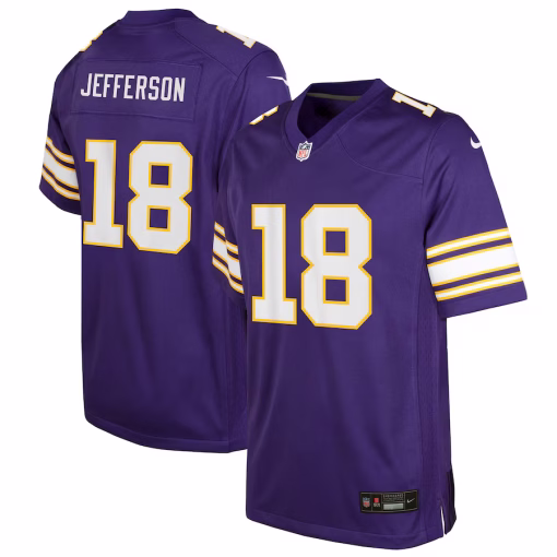Justin Jefferson Minnesota Vikings Nike Youth Game Jersey – Purple